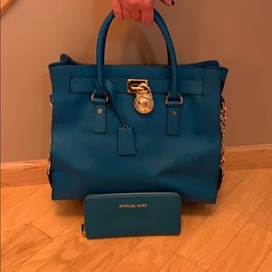 Michael Kors Hamilton Purse and Matching Wallet